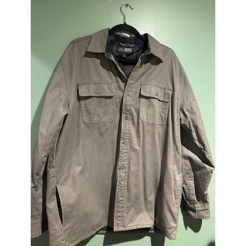 Canyon Guide Outfitters Men’s L Fleece-Lined Shacket Outdoor Utility Jacket